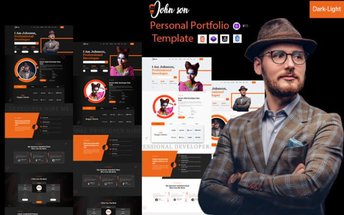 Johnson - Personal Portfolio Html5 Template Landing Page Template