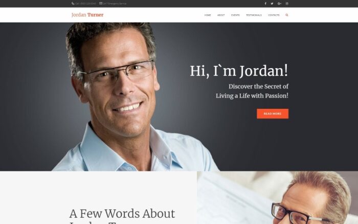 Jordan Turner - Life Coaching WordPress Theme