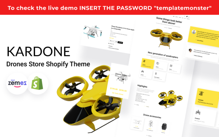 Kardone - Single Product Shop, Drones Shopify Theme