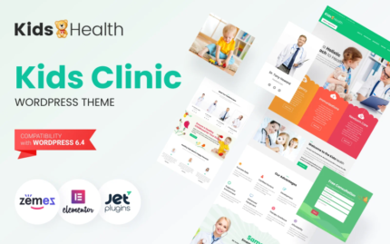 KidsHealth - Kids Clinic WordPress Elementor Theme WordPress Theme