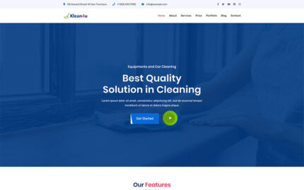 Klean4u Landing Page Template