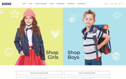 Koddi - Kids Clothes Clean Ecommerce Bootstrap PrestaShop Theme