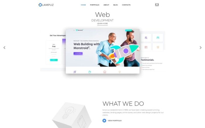 Lampuz - Web Development Multipurpose Animated WordPress Elementor Theme WordPress Theme