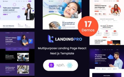 landingpro - Multipurpose Landing Page React Next JS Template Landing Page Template