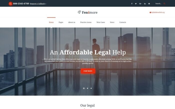 Law Firm Responsive Website Template