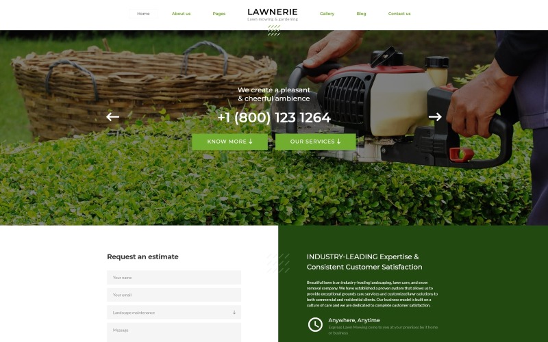 Lawnerie - Landscape Design Joomla Template