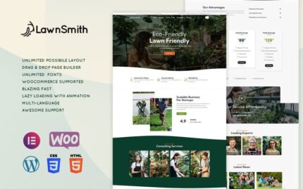 LawnSmith - Lawn Mowing and Garden Care Services Theme WooCommerce Theme