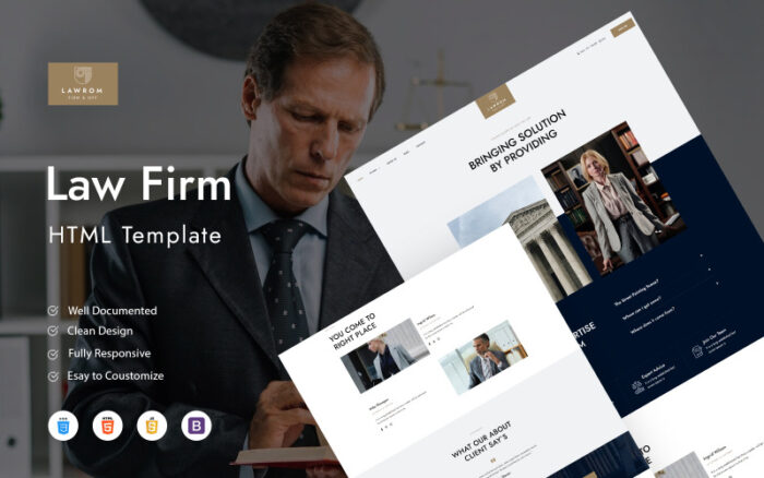 Lawrom - Law Firm HTML Template Website Template