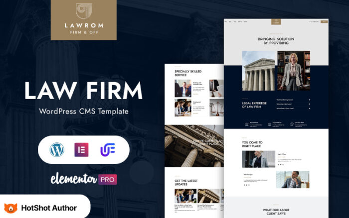 Lawrom - Law Firm WordPress Elementor Theme WordPress Theme