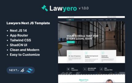 Lawyero - Next JS Template for Lawyers Website Template