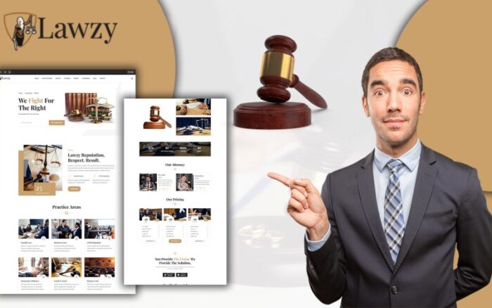 Lawzy Lawyers and Law Firm Landing Page HTML5 Template Landing Page Template