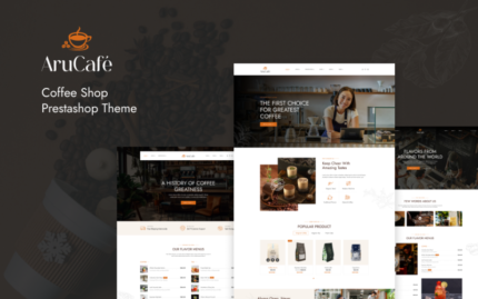 Leo Arucafe Elementor - Coffee Shop Prestashop Theme PrestaShop Theme