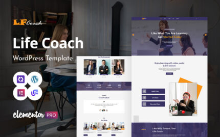 LFCoach - Life Coaching WordPress Elementor Theme WordPress Theme