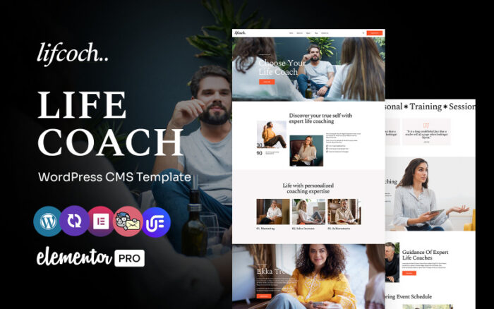 lifcoch - Life Coaching Multipurpose WordPress Elementor Theme WordPress Theme