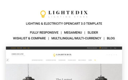 Lighting & Electricity Responsive OpenCart Template