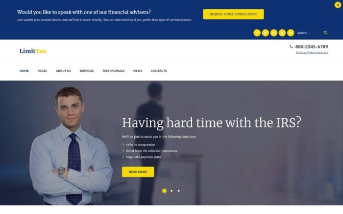 LimitTax - Auditing and Accounting WordPress Theme