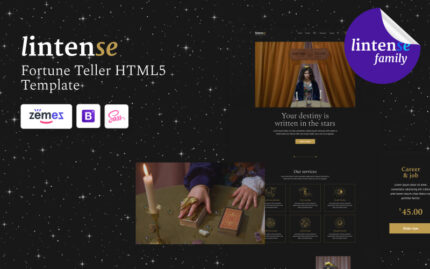 Lintense - Fortune-Teller Landing Page Template