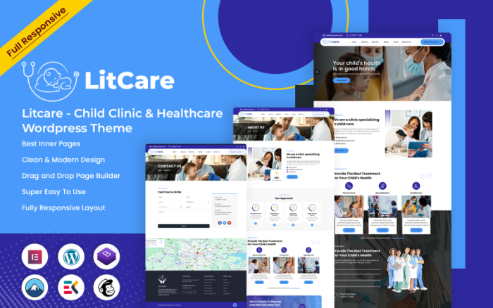 Litcare - Child Clinic & Healthcare Wordpress Theme WordPress Theme