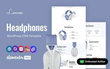 Lomex - Headphones Store Multipurpose WordPress Elementor Theme WordPress Theme