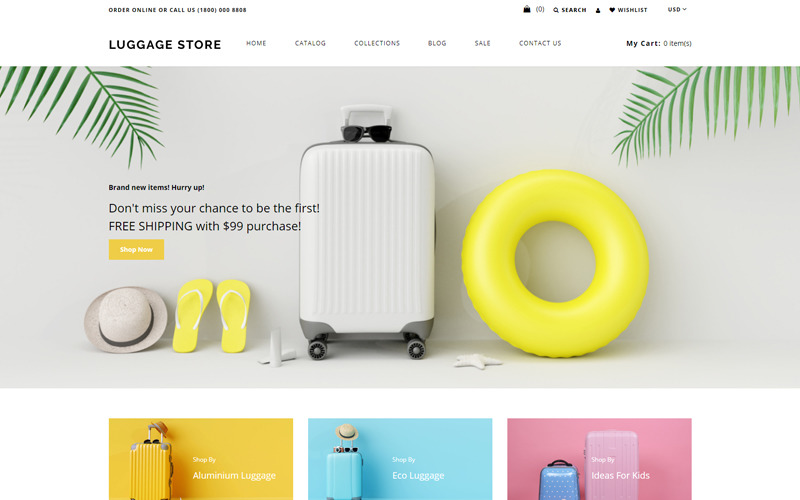 Luggage store - Travel Store eCommerce Modern Shopify Theme