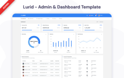 Lurid - Material Design & Dashboard Admin Template