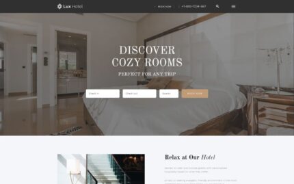 Lux Hotel - Hotel Multipage HTML5 Website Template