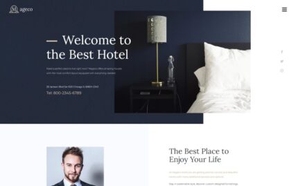 Mageco - Hotel Multipurpose Minimal WordPress Elementor Theme WordPress Theme