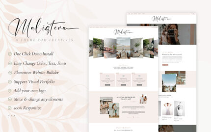 Malistena - Blog & Photographer WP Theme Elementor WordPress Theme