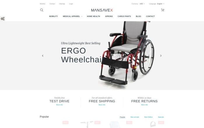 Mansavex - Medical Equipment PrestaShop Theme