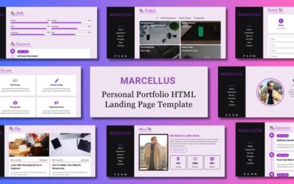 Marcellus - Personal Portfolio HTML Landing Page Website Template Landing Page Template