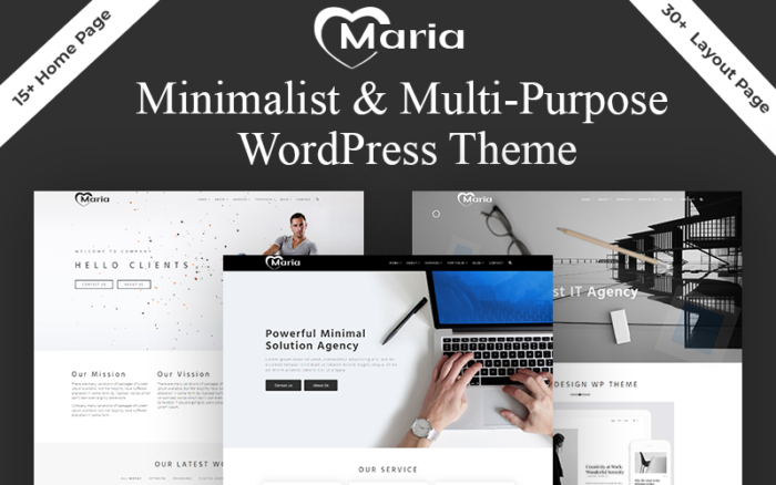 Maria – Minimal Portfolio & Multi-Purpose WordPress Theme