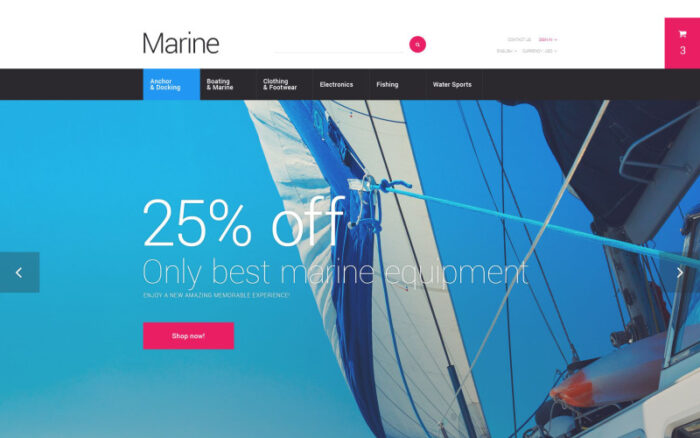 Marine Adventure PrestaShop Theme