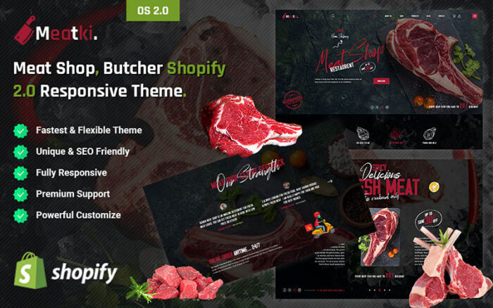 Meatki - Meat Shop, Butcher Shopify 2.0 Responsive Theme Shopify Theme