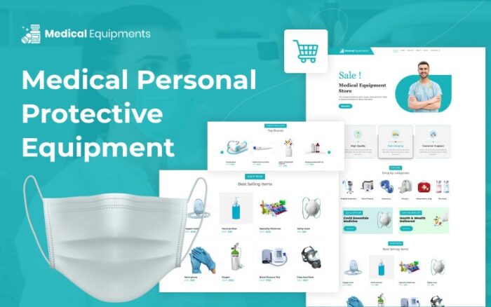 Medical Protective Equipment eCommerce WordPress Theme With AI Content Generator