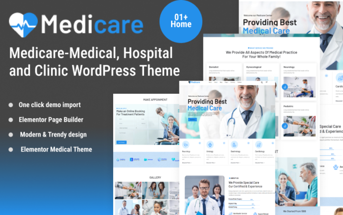 Medicare-Medical, Hospital and Clinic WordPress Theme