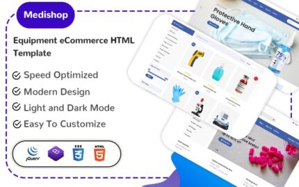 Medishop - Equipment eCommerce HTML Template Website Template