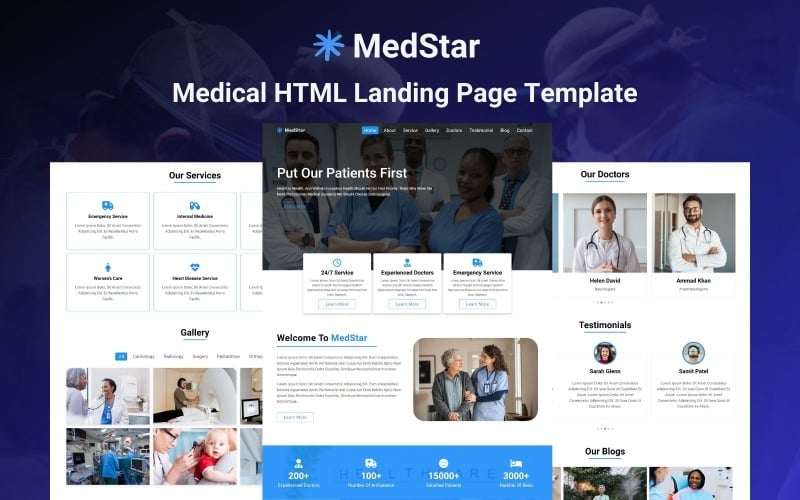 MedStar - Medical HTML Landing Page Template