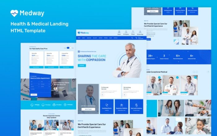 Medway- Health Medical Landing HTML Template Landing Page Template