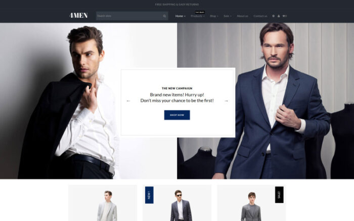 4Men - Men's Fashion Shopify Theme