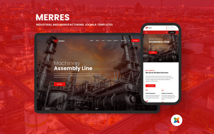 Merres - Industrial and Manufacturing Joomla 5 Templates Joomla Template