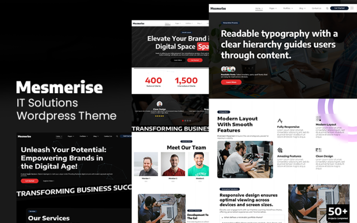 Mesmerise - IT Solutions Wordpress WordPress Theme