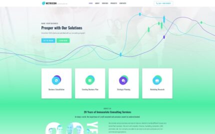 Metricon - Corporate Business WordPress Elementor Theme WordPress Theme