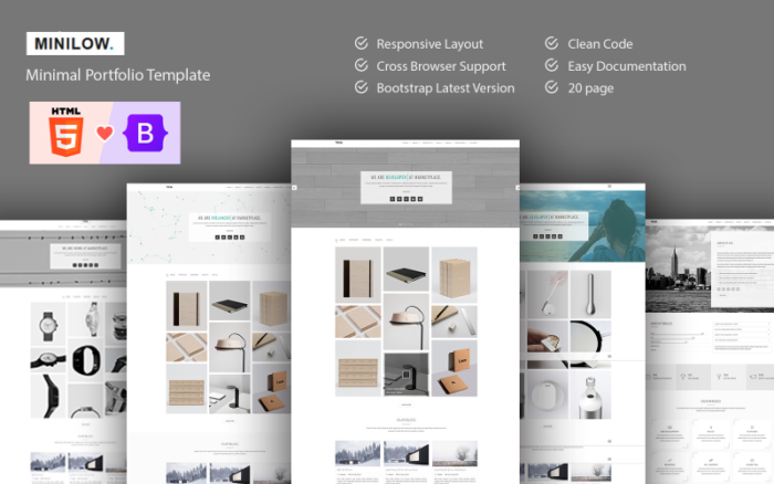 Minilow Creative Portfolio Bootstrap 5 Template Website Template