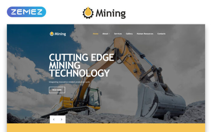 Mining - Industrial Responsive Creative HTML Website Template