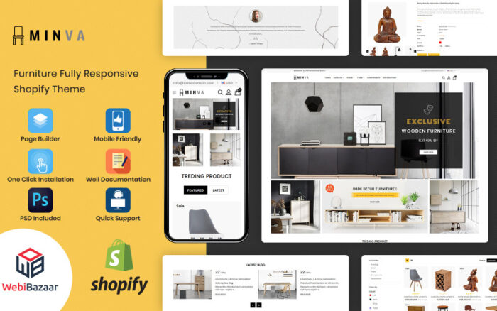 Minva - Multipurpose Furniture Store Shopify Theme