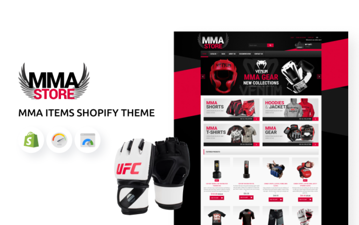 MMA Items Sports Store Shopify Theme