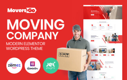 MoversGo - Moving Company Modern WordPress Elementor Theme WordPress Theme