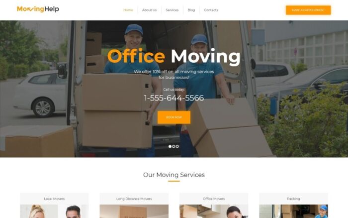 Moving Help - Logistic & Transportation WordPress Theme