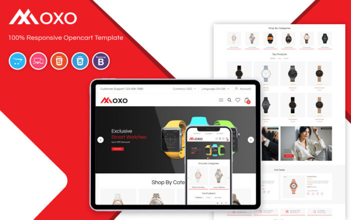 Moxo - Watch OpenCart Template