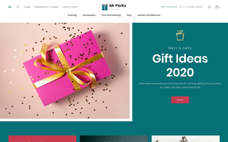 Mr Perks - Gifts Store Template PrestaShop Theme